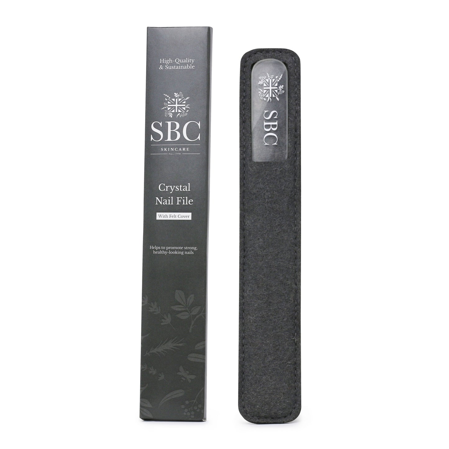 Crystal Nail File in its felt packages with its packaging