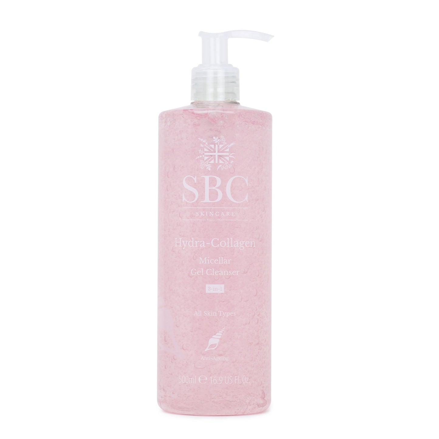 500ml Hydra-Collagen Micellar Gel Cleanser on a white background
