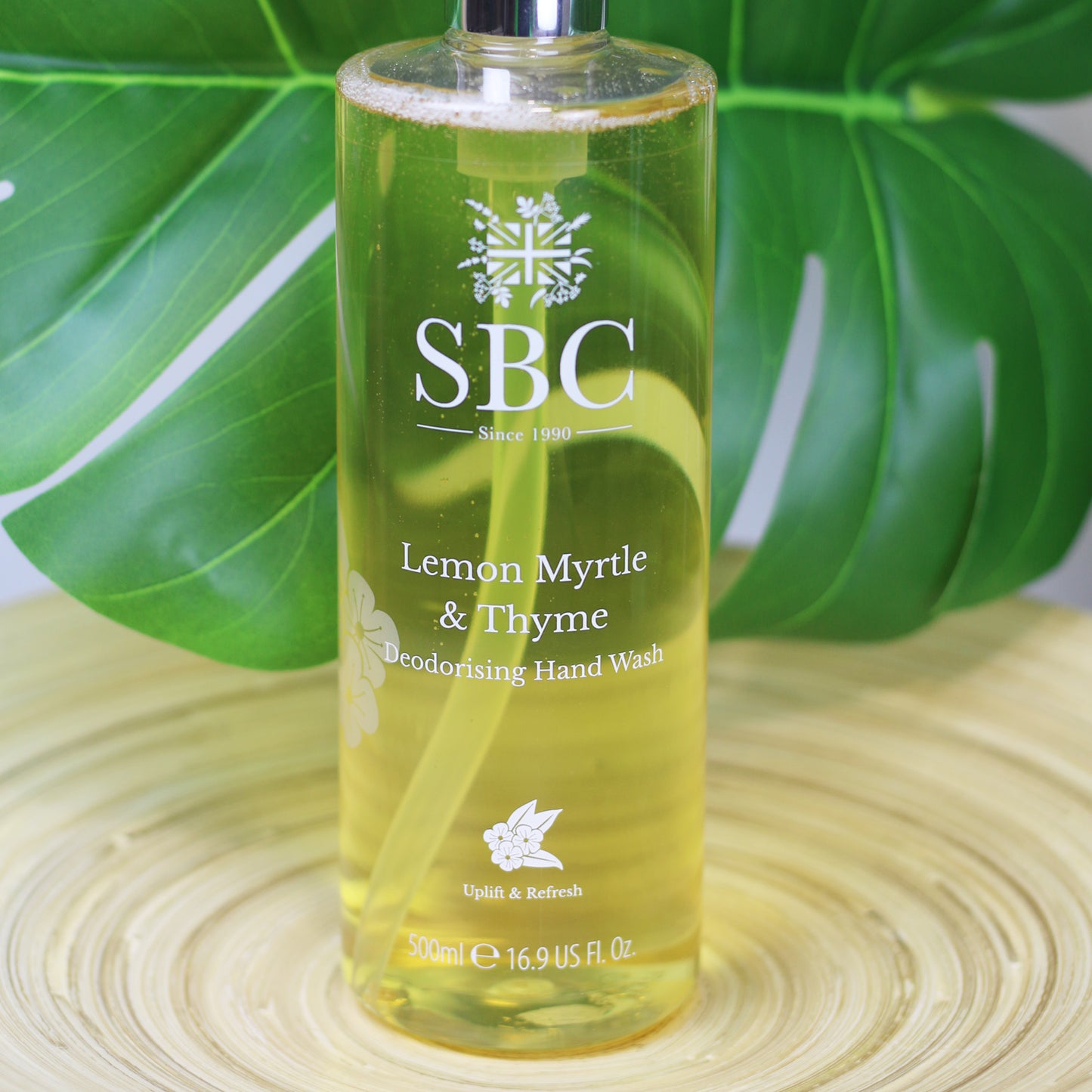 Close up of Lemon Myrtle & Thyme Hand Wash