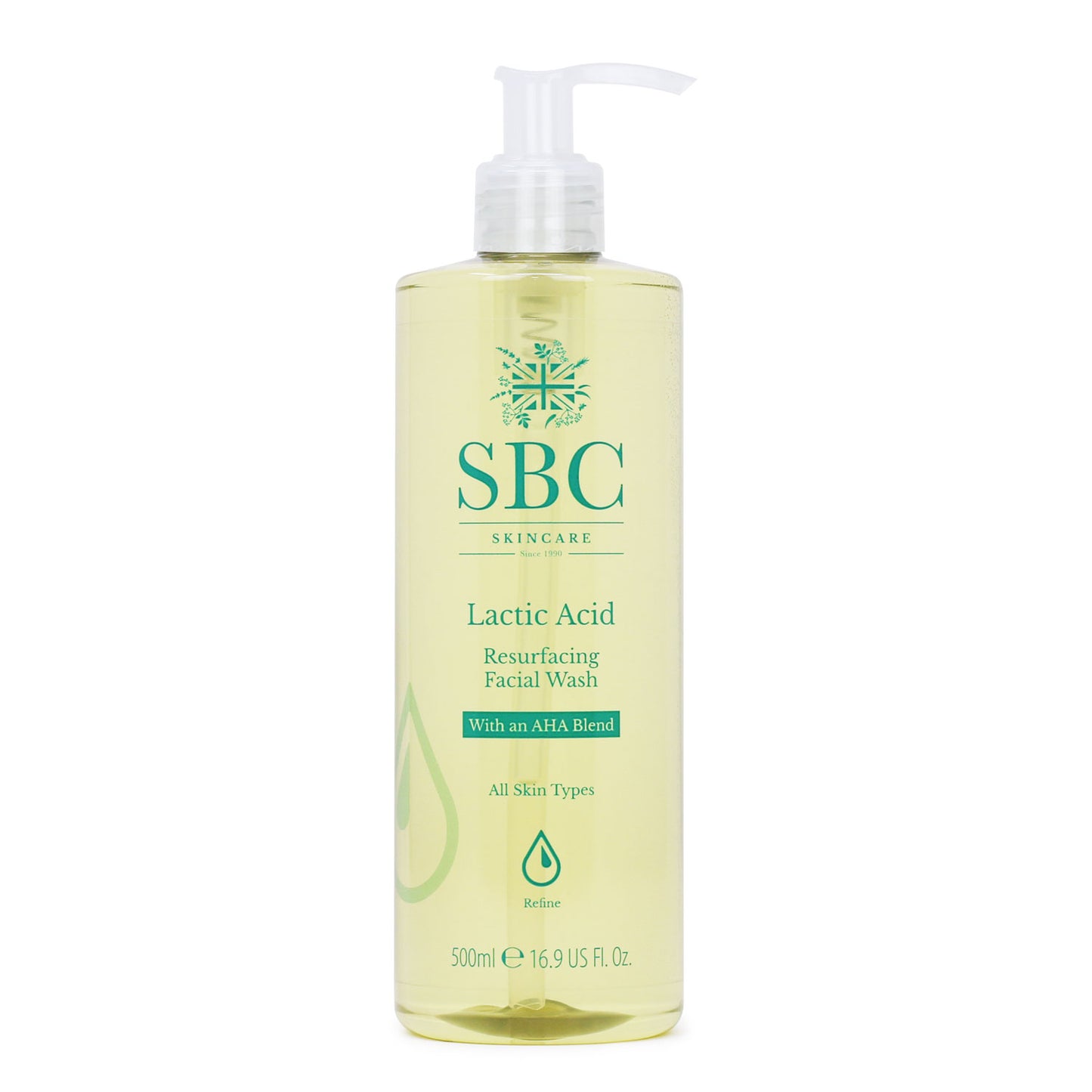 500ml Lactic Acid Resurfacing Facial Wash on a white background