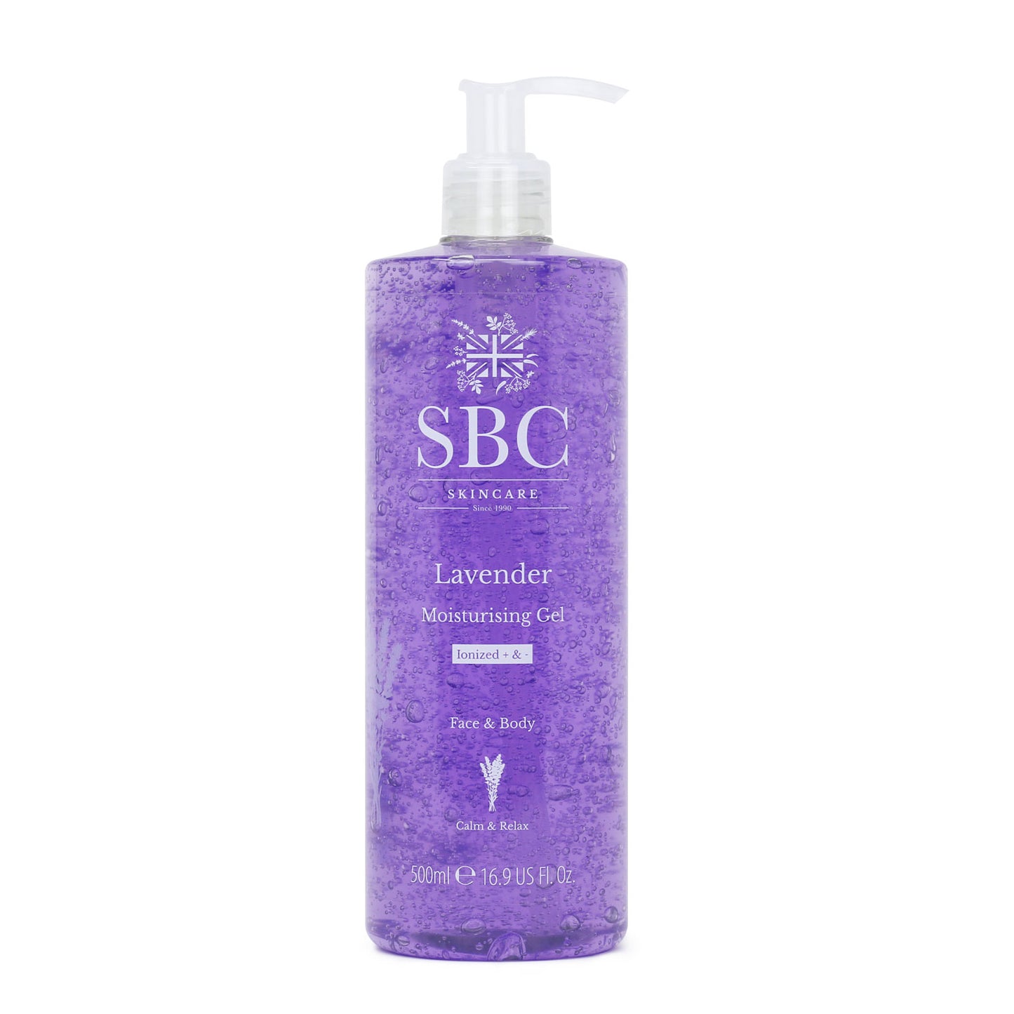 500ml Lavender Moisturising Gel on a white background