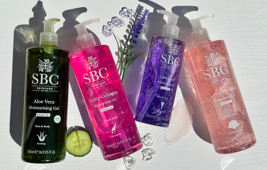 SBC Moisturising Gels Flat Lay