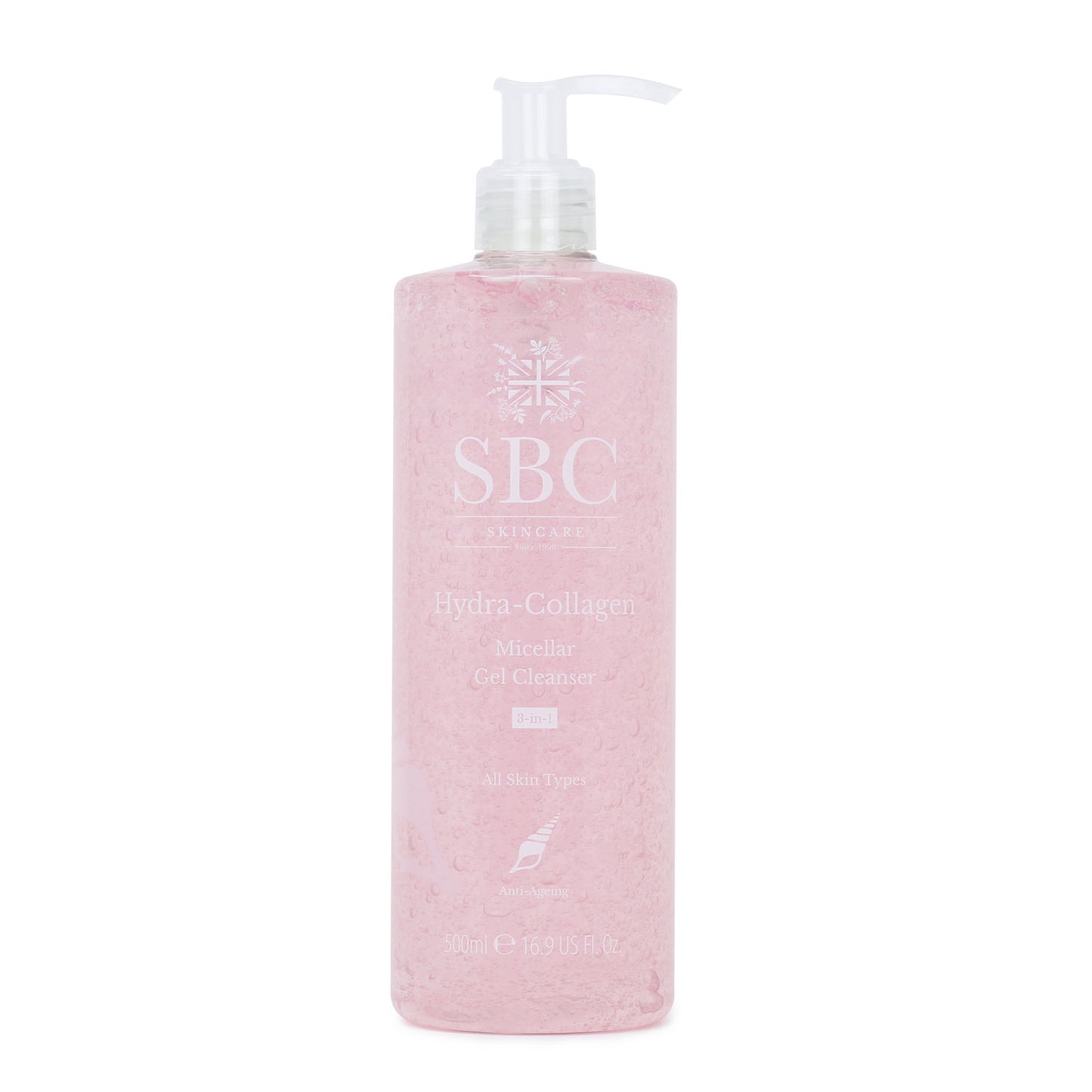 500ml Hydra-Collagen Micellar Gel Cleanser on a white background 