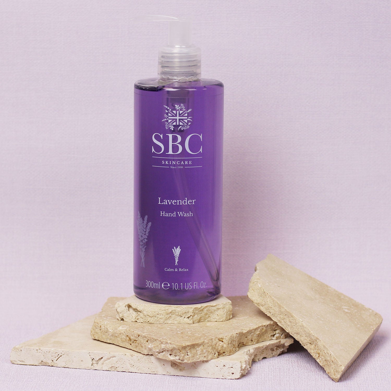 Lavender Hand Wash on sand stone 